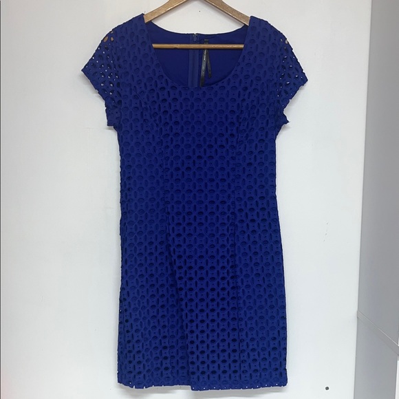 Marc New York Andrew Marc Dresses & Skirts - Marc New York Sz 10 Women’s Royal Blue Eyelet Detail Midi Dress #contemporary